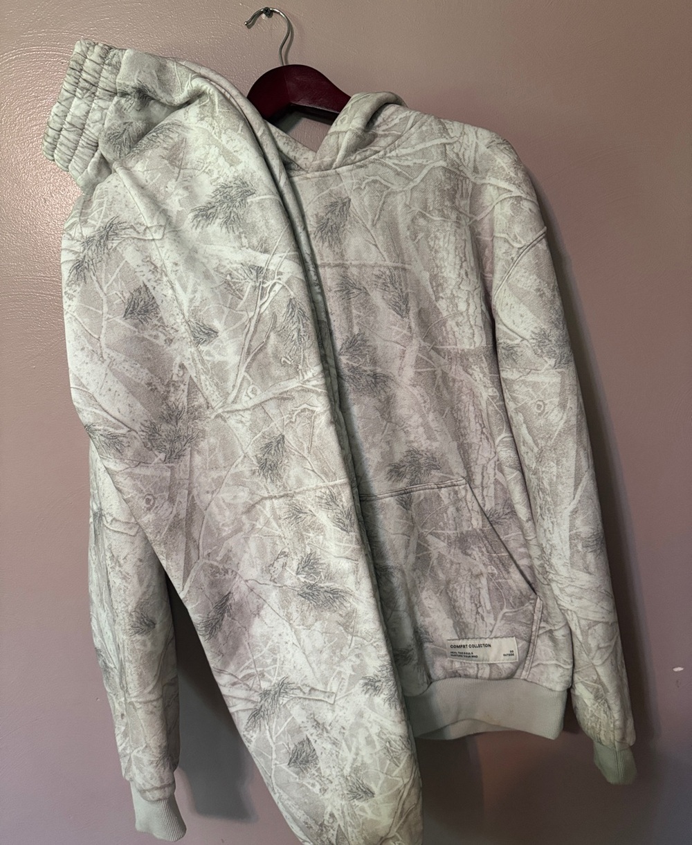 Light Gray Camouflage Lightweight Hoodie Jacket